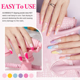 Summer Rainbow - 42Pcs Dip Powder Nail Kit Starter Kit